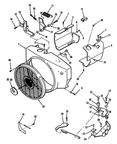 Blower Housing And Governor Diagram and Parts List for 41-20OE03 2000001 - 2999999 Toro Lawn Tractor