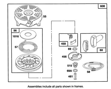 Engine Briggs & Stratton Model 127702-0115-01 Diagram and Parts List for 20908B 4900001 - 4999999 Toro Lawn Mower