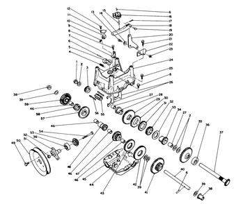 Transmission Assembly No. 66-8030 Diagram and Parts List for 38543 3900001 - 3999999 Toro Snow Blower