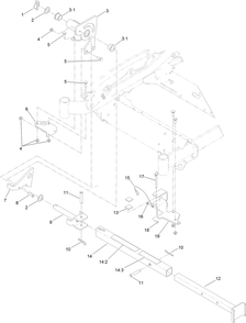 Z Stand Assembly Diagram and Parts List for 74902TE (316000001-316999999)(2016) Toro Lawn Mower