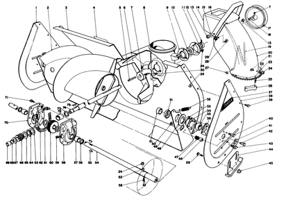 Auger Assembly Diagram and Parts List for 31995 7000001 - 7999999 Toro Snow Blower