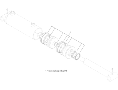 Hydraulic Cylinder Assembly No. Au116285 Diagram and Parts List for 23823W 316000001 - 316999999 Toro Lawn Tractor Accessories