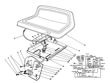 Seat Assembly Diagram and Parts List for 55600 9000001 - 9999999 Toro Lawn Tractor
