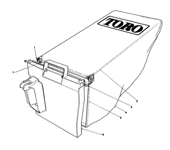 Grass Bag Assembly No. 12-8859 Diagram and Parts List for 20746C 8000001 - 8999999 Toro Lawn Mower