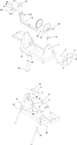 Part Location Diagram of ST21874-03 Toro Leg-Stabilizer