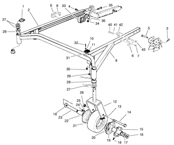 Carrier Frame Assembly Diagram and Parts List for 30555 90001 - 99999 Toro Lawn Mower