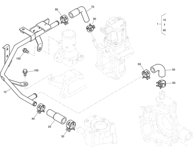Water Pipe Assembly Diagram and Parts List for 22530 414400000 - 999999999 Toro Lawn Tractor Accessories