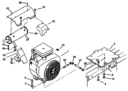 Engine, Toro Power Plus Diagram and Parts List for 73440 5900223 - 5999999 Toro Lawn Tractor