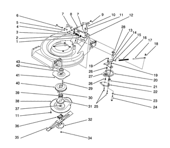 Blade Brake Clutch Assembly Diagram and Parts List for 26623 0000001 - 0999999 Toro Lawn Mower