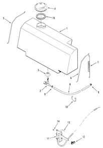 Section 7-Fuel System Diagram and Parts List for R3-12B601  Toro Lawn Tractor