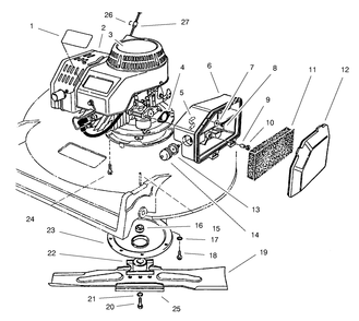 Engine Assembly Diagram and Parts List for 22031 6900001 - 6999999 Toro Lawn Mower