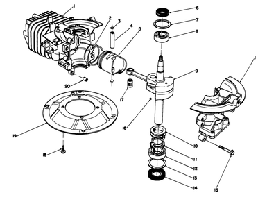 Crankshaft Assembly (Model No. 47pm1-3) Diagram and Parts List for 22026 2000001 - 2999999 Toro Lawn Mower