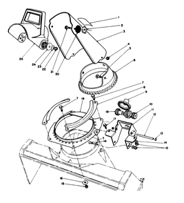 Discharge Chute Assembly Diagram and Parts List for 38185 4900001 - 4999999 Toro Snow Blower