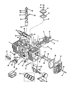 Engine Power Plus Cylinder Block Diagram and Parts List for R1-16O804 2000001 - 2999999 Toro Lawn Tractor