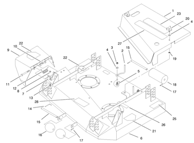 Deck Assembly And Decals Diagram and Parts List for 30135 890001 - 899999 Toro Lawn Mower