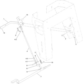 Parking Brake Assembly Diagram and Parts List for 22972 402461470 - 404709999 Toro Lawn Tractor Accessories