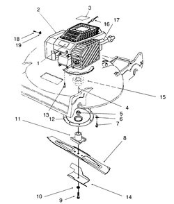 Engine Assembly Diagram and Parts List for 22150 6900001 - 6999999 Toro Lawn Mower