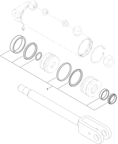 Hydraulic Cylinder Assembly No. 117-1833 Diagram and Parts List for 22323 400000000 - 401799999 Toro Lawn Tractor Accessories