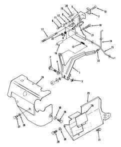 14hp Engine Governor Linkage & Cover Assembly Diagram and Parts List for 22-14O501 1000001 - 1999999 Toro Lawn Tractor