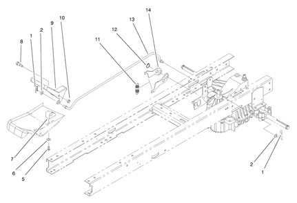 Speed Control Assembly Diagram and Parts List for 71219 8900001 - 8999999 Toro Lawn Tractor