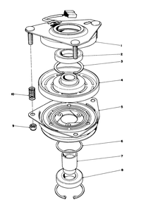 Clutch Assembly No. 44-0770 Diagram and Parts List for 57360 5000001 - 5999999 Toro Lawn Tractor