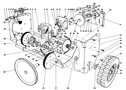 Traction Assembly Diagram and Parts List for 38045 1000001 - 1999999 Toro Snow Blower