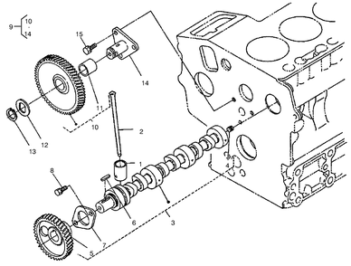 Camshaft Assembly Diagram and Parts List for 22303 990001 - 999999 Toro Lawn Tractor Accessories