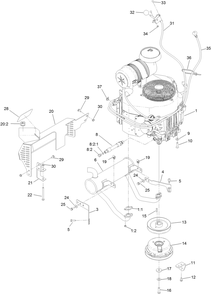 Engine Assembly Diagram and Parts List for 72505 400000000-407139565 Toro Lawn Mower