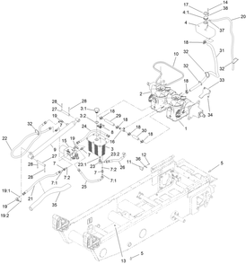 Part Location Diagram of 132-9032-05 Toro Bracket-Hose Retainer