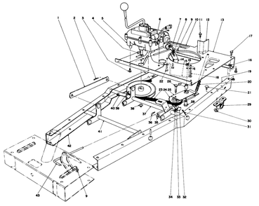 Frame Assembly Diagram and Parts List for 56033 4000001 - 4999999 Toro Lawn Tractor