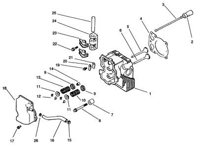 Cylinder Head/Valve/Breather-Engine Kohler Model No. Cv14 S1429 (Continued) Diagram and Parts List for 30185 10000001 - 19999999 Toro Lawn Tractor Accessories
