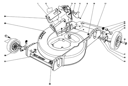 Housing Assembly Diagram and Parts List for 20788 0000001 - 0999999 Toro Lawn Mower