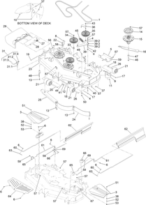 Deck Assembly Diagram and Parts List for 74264TE (316000001-316999999)(2016) Toro Lawn Mower