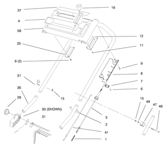 Part Location Diagram of 94-4367 Toro Handle