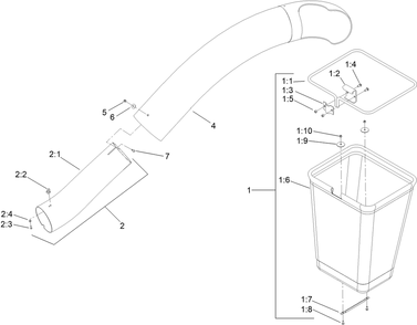 Part Location Diagram of 109-2041 Toro KIT,LOWER TUBE