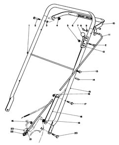 Handle Assembly (Model 22035) Diagram and Parts List for 22035 4000001 - 4999999 Toro Lawn Mower
