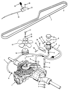 Transmission Assembly (212-H) Diagram and Parts List for 32-12B5A2 1000001 - 1999999 Toro Lawn Tractor