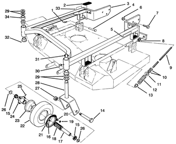 Carrier Frame Assembly Diagram and Parts List for 30136 4901037 - 4999999 Toro Lawn Mower