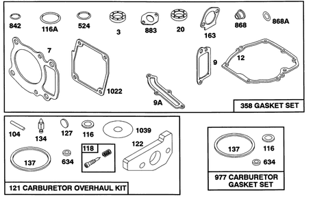 Engine Gts 150 Diagram and Parts List for 22151 3900856 - 3999999 Toro Lawn Mower