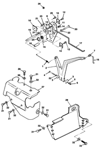 12.5hp Engine Governor Linkage & Cover Ass-Y. Diagram and Parts List for 32-10B503 2000001 - 2999999 Toro Lawn Tractor