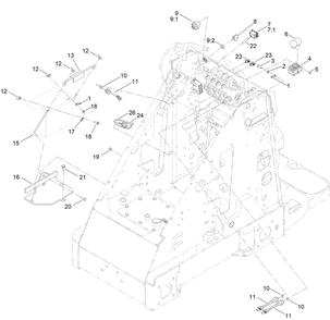 Electrical Component Assembly Diagram and Parts List for 22318 409810000 - 999999999 Toro Lawn Tractor Accessories