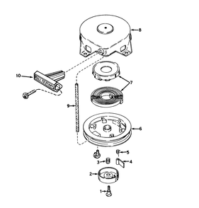 Shroud & Rewind Starter No. 590537 Engine Tecumseh Model No. Ah520 Type 1602 Diagram and Parts List for 38232 1000001 - 1999999 Toro Snow Blower