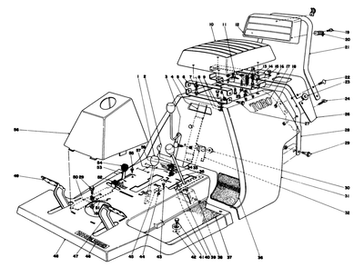 Body And Seat Assembly Diagram and Parts List for 56006 9000001 - 9999999 Toro Lawn Tractor