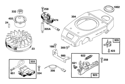 Engine Gts-150 Diagram and Parts List for 20928BC 59000001 - 59999999 Toro Lawn Mower