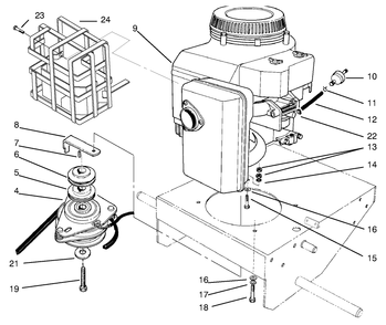 Engine & Clutch Assembly Diagram and Parts List for 30165 890001 - 899999 Toro Lawn Tractor Accessories