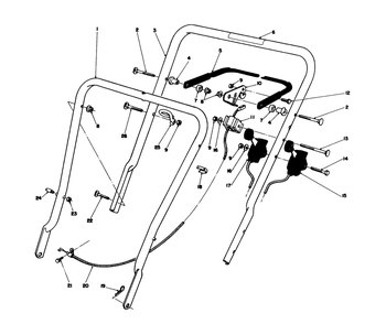 Handle Assembly Diagram and Parts List for 16775 8022966 - 8999999 Toro Lawn Mower