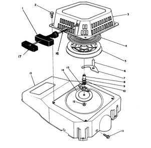 Recoil Assembly (Engine No. Vmm1-2) Diagram and Parts List for 26620B 3900001 - 3999999 Toro Lawn Mower