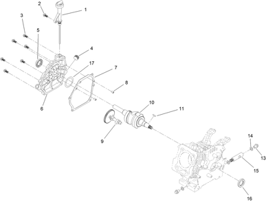 Crankcase Assembly Diagram and Parts List for 37798 413000000 - 416159999 Toro Snow Blower