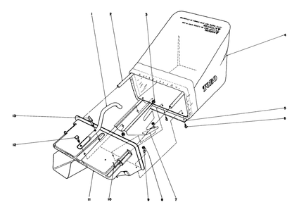 Grass Catcher Assembly (Model No. 16930 & 16940) Diagram and Parts List for 16930 0000001 - 0999999 Toro Lawn Mower