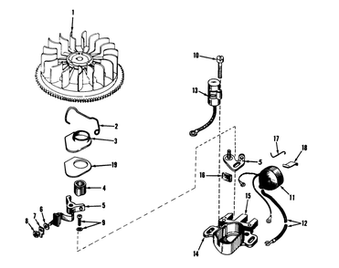 Magneto No. 610694a Diagram and Parts List for 56036 6000001 - 6999999 Toro Lawn Tractor